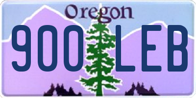OR license plate 900LEB