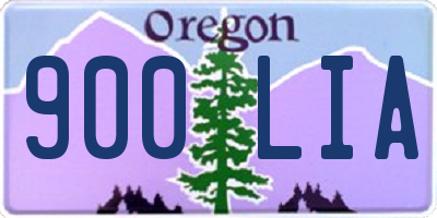OR license plate 900LIA
