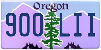 OR license plate 900LII