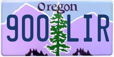 OR license plate 900LIR