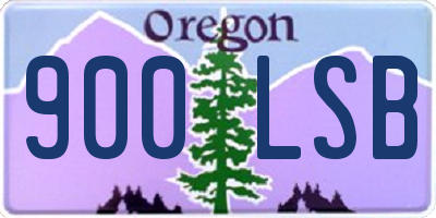 OR license plate 900LSB