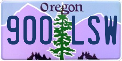 OR license plate 900LSW