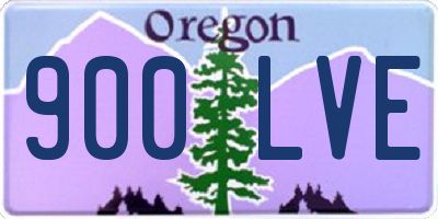OR license plate 900LVE