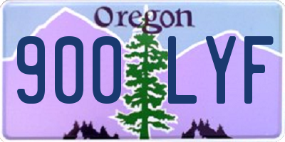 OR license plate 900LYF