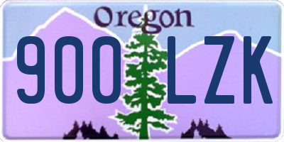 OR license plate 900LZK