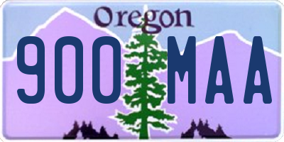 OR license plate 900MAA