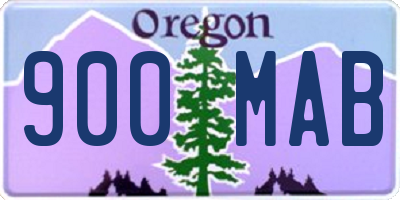 OR license plate 900MAB