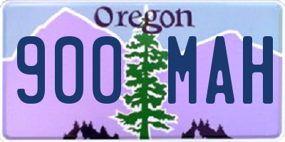 OR license plate 900MAH
