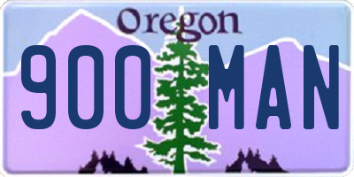 OR license plate 900MAN