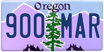 OR license plate 900MAR