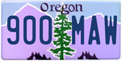 OR license plate 900MAW