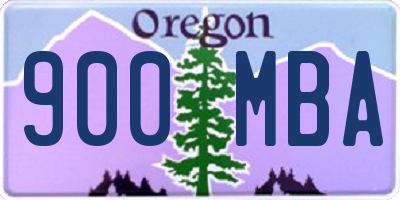 OR license plate 900MBA
