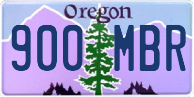 OR license plate 900MBR