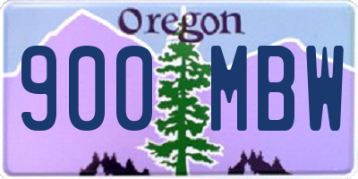 OR license plate 900MBW
