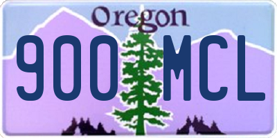 OR license plate 900MCL