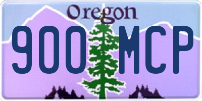 OR license plate 900MCP