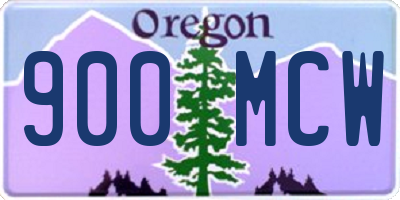 OR license plate 900MCW