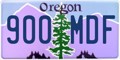 OR license plate 900MDF