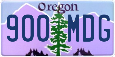 OR license plate 900MDG