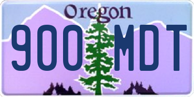 OR license plate 900MDT