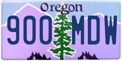 OR license plate 900MDW