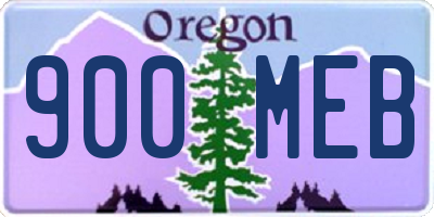 OR license plate 900MEB