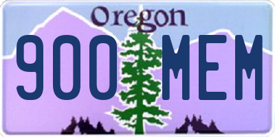 OR license plate 900MEM