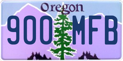 OR license plate 900MFB