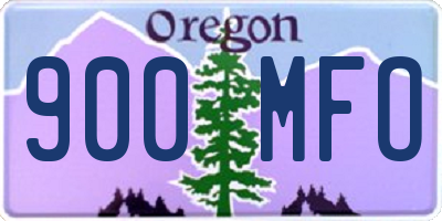 OR license plate 900MFO