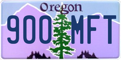 OR license plate 900MFT