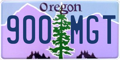 OR license plate 900MGT