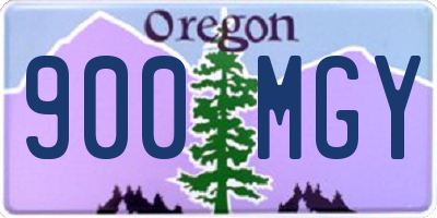 OR license plate 900MGY