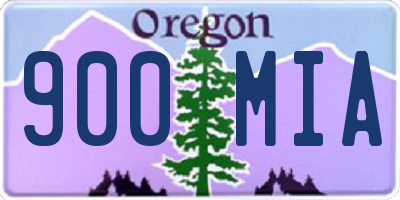 OR license plate 900MIA