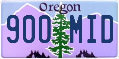 OR license plate 900MID