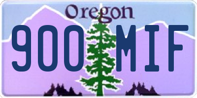 OR license plate 900MIF