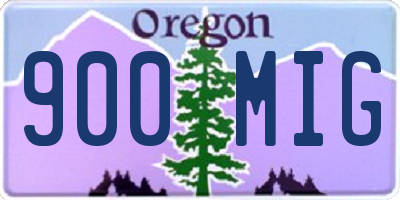 OR license plate 900MIG