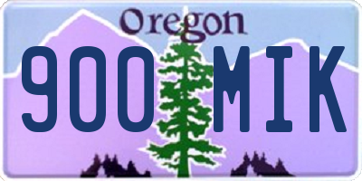 OR license plate 900MIK