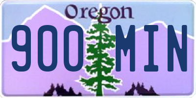 OR license plate 900MIN