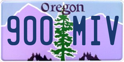 OR license plate 900MIV