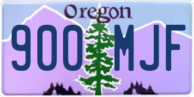 OR license plate 900MJF
