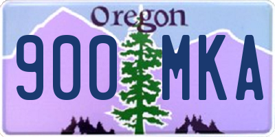 OR license plate 900MKA