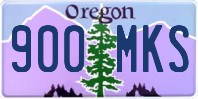 OR license plate 900MKS