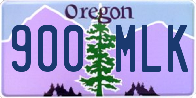 OR license plate 900MLK
