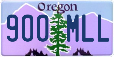 OR license plate 900MLL