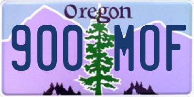 OR license plate 900MOF