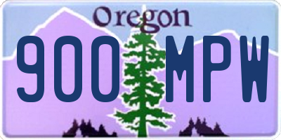 OR license plate 900MPW