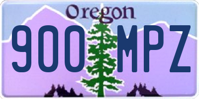 OR license plate 900MPZ