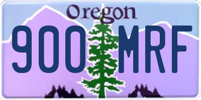 OR license plate 900MRF
