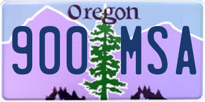 OR license plate 900MSA
