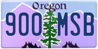 OR license plate 900MSB